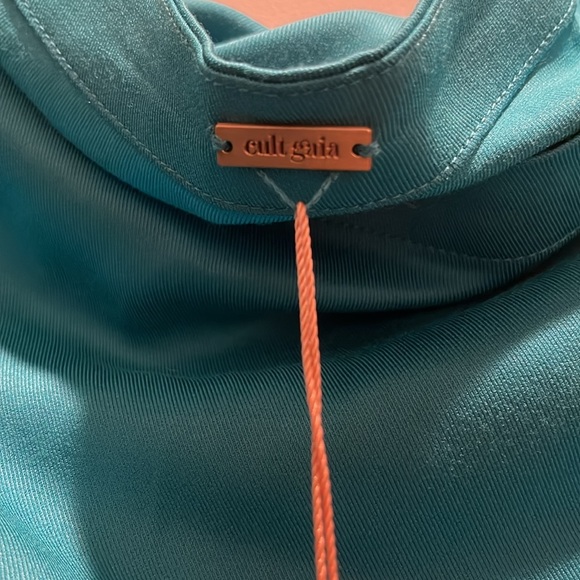 Cult Gaia NEW W/ TAGS Maris Cyn Blue Blouse with elongated sleeves.Large Soldout - Picture 3 of 8